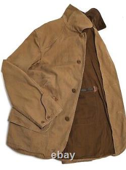 Vintage Polo Ralph Lauren Field Hunting Coat Jacket Talon Zip Beige Size L