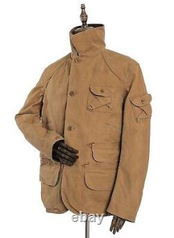 Vintage Polo Ralph Lauren Field Hunting Coat Jacket Talon Zip Beige Size L