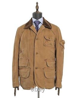 Vintage Polo Ralph Lauren Field Hunting Coat Jacket Talon Zip Beige Size L