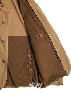 Vintage Polo Ralph Lauren Field Hunting Coat Jacket Talon Zip Beige Size L