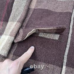 Vintage Polo Ralph Lauren Field Hunting Jacket Mens L Tan Plaid Alpaca Wool 80s