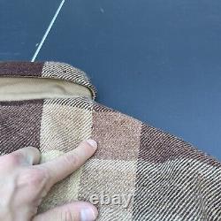 Vintage Polo Ralph Lauren Field Hunting Jacket Mens L Tan Plaid Alpaca Wool 80s