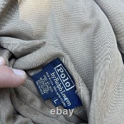 Vintage Polo Ralph Lauren Field Hunting Jacket Mens L Tan Plaid Alpaca Wool 80s