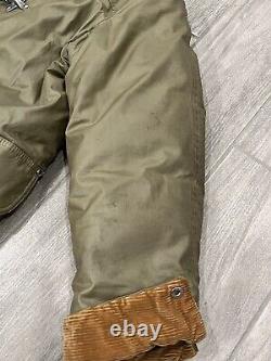 Vintage Polo Ralph Lauren Fireman Style Down Jacket Courdory Olive Sz Large