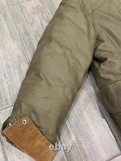 Vintage Polo Ralph Lauren Fireman Style Down Jacket Courdory Olive Sz Large