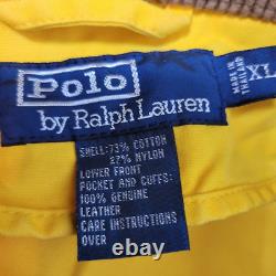 Vintage Polo Ralph Lauren Firemans Jacket Mens XL Yellow Corduroy Collar Lobster