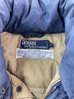 Vintage Polo Ralph Lauren Fishing Tactical Hunting Vest LG Down Puffer Blue (B3)
