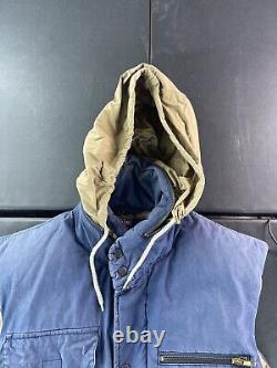 Vintage Polo Ralph Lauren Fishing Tactical Hunting Vest LG Down Puffer Blue (B3)