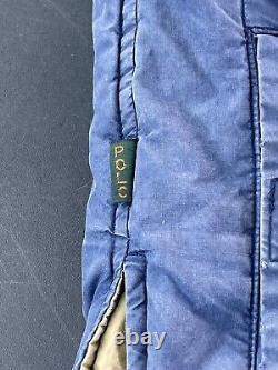 Vintage Polo Ralph Lauren Fishing Tactical Hunting Vest LG Down Puffer Blue (B3)