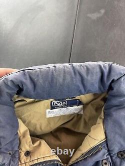 Vintage Polo Ralph Lauren Fishing Tactical Hunting Vest LG Down Puffer Blue (B3)