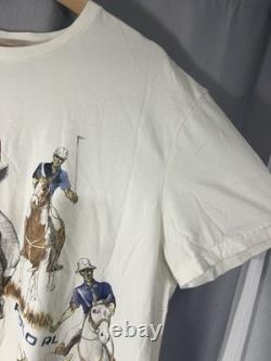 Vintage Polo Ralph Lauren Five Horses T Shirt NO FLAWS GRAIL SIZE LARGE