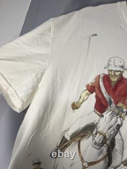 Vintage Polo Ralph Lauren Five Horses T Shirt NO FLAWS GRAIL SIZE LARGE