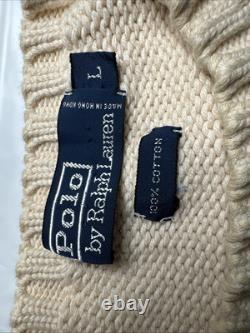 Vintage Polo Ralph Lauren Flag 100% Cotton Crewneck Sweater Large