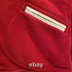 Vintage Polo Ralph Lauren Fleece New York Football Varsity Jacket Red Medium