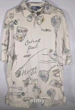 Vintage Polo Ralph Lauren Fly Fishing Shirt Made In USA 90s XL Henry's Fork