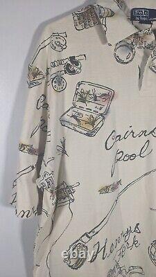 Vintage Polo Ralph Lauren Fly Fishing Shirt Made In USA 90s XL Henry's Fork