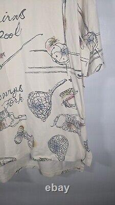 Vintage Polo Ralph Lauren Fly Fishing Shirt Made In USA 90s XL Henry's Fork