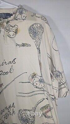 Vintage Polo Ralph Lauren Fly Fishing Shirt Made In USA 90s XL Henry's Fork