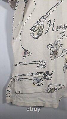 Vintage Polo Ralph Lauren Fly Fishing Shirt Made In USA 90s XL Henry's Fork
