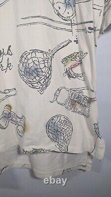 Vintage Polo Ralph Lauren Fly Fishing Shirt Made In USA 90s XL Henry's Fork