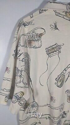Vintage Polo Ralph Lauren Fly Fishing Shirt Made In USA 90s XL Henry's Fork