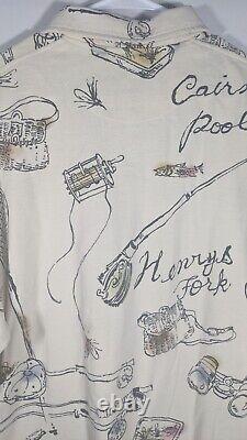 Vintage Polo Ralph Lauren Fly Fishing Shirt Made In USA 90s XL Henry's Fork