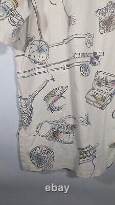 Vintage Polo Ralph Lauren Fly Fishing Shirt Made In USA 90s XL Henry's Fork