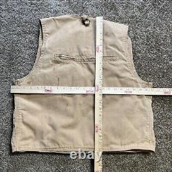 Vintage Polo Ralph Lauren Fly Fishing Vest Adult Size M Tan 90s Sportsman USA