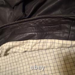 Vintage Polo Ralph Lauren Genuine Leather Jacket Large Men's Black Soft Zip Up