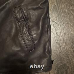 Vintage Polo Ralph Lauren Genuine Leather Jacket Large Men's Black Soft Zip Up