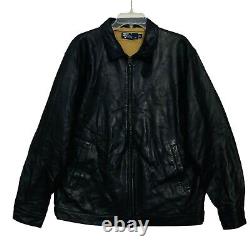 Vintage Polo Ralph Lauren Genuine Soft Leather Pony Logo Driving Jacket Men's L