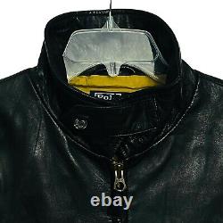 Vintage Polo Ralph Lauren Genuine Soft Leather Pony Logo Driving Jacket Men's L
