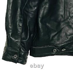 Vintage Polo Ralph Lauren Genuine Soft Leather Pony Logo Driving Jacket Men's L