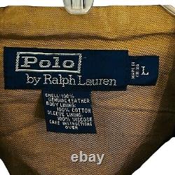 Vintage Polo Ralph Lauren Genuine Soft Leather Pony Logo Driving Jacket Men's L