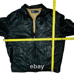 Vintage Polo Ralph Lauren Genuine Soft Leather Pony Logo Driving Jacket Men's L