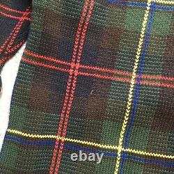 Vintage Polo Ralph Lauren Golf Bag Sweater Mens Large Plaid Pullover Cotton Knit
