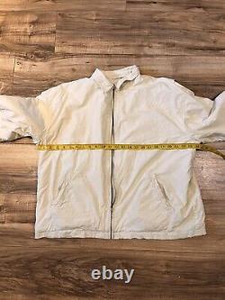 Vintage Polo Ralph Lauren Golf Clubs and Bag Jacket 90s Mens Size Large L Cream