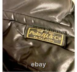 Vintage Polo Ralph Lauren Goose Down Puffer Vest Hooded Men's Size XL Black