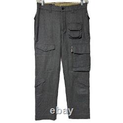 Vintage Polo Ralph Lauren Gray Wool Blend Cargo Utility Military Pants 32x30 NWT