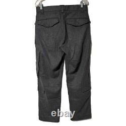 Vintage Polo Ralph Lauren Gray Wool Blend Cargo Utility Military Pants 32x30 NWT