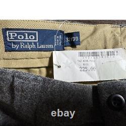 Vintage Polo Ralph Lauren Gray Wool Blend Cargo Utility Military Pants 32x30 NWT