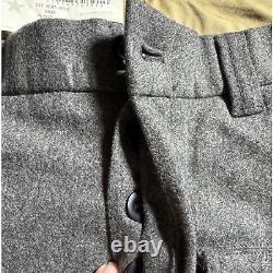 Vintage Polo Ralph Lauren Gray Wool Blend Cargo Utility Military Pants 32x30 NWT