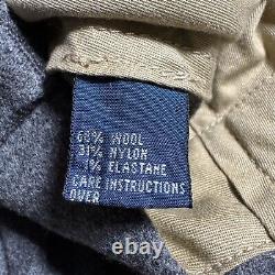 Vintage Polo Ralph Lauren Gray Wool Blend Cargo Utility Military Pants 32x30 NWT
