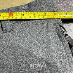 Vintage Polo Ralph Lauren Gray Wool Blend Cargo Utility Military Pants 32x30 NWT