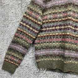 Vintage Polo Ralph Lauren Hand Knit Merino Wool Sweater Men Large PLEASE READ