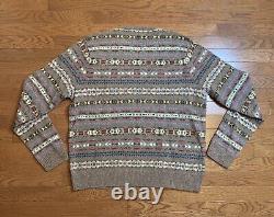 Vintage Polo Ralph Lauren Hand Knit Sweater Aztec Southwestern 100% Wool XL