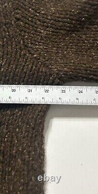 Vintage Polo Ralph Lauren Hand Knit Sweater Sz Large Chunky Hood Elbow Patch