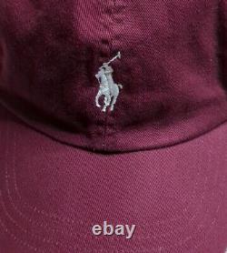 Vintage Polo Ralph Lauren Harvard University Crimson Strap back Hat Dad Cap OSFM