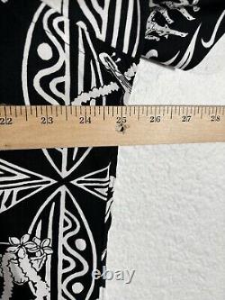 Vintage Polo Ralph Lauren Hawaiian Shirt Mens XL Black Rayon Classic Fit