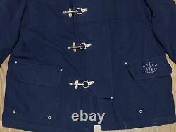 Vintage Polo Ralph Lauren Heavy Denim Clasp Fireman / Military Jacket Coat Large